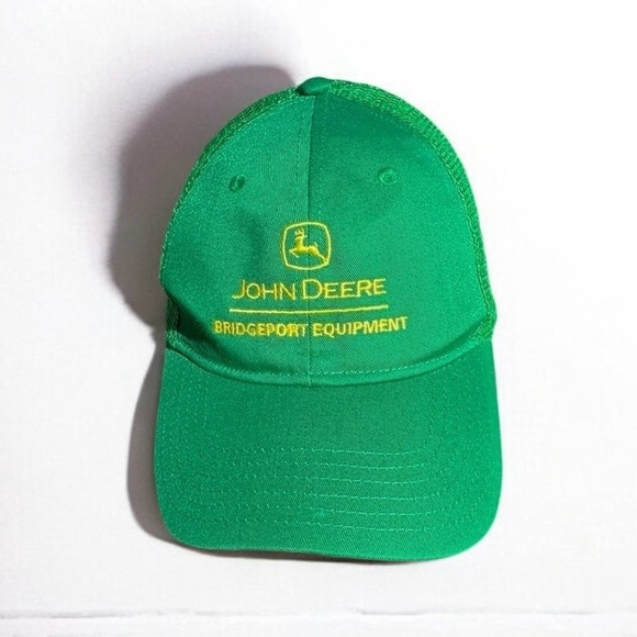 🌻John Deere Green Bridgeport Equipment Men's Snapback Adjustable Hat Cap - Picture 1 of 8